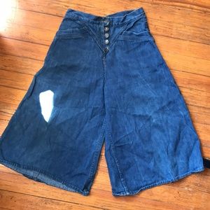 Vintage 70s gaucho denim pants small/medium
